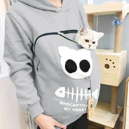 Cat Lovers Hooded Sweatshirt Kangaroo Dog Pet Paw Pullovers For Women Cuddle Pouch Funny Printed Pocket Hoodie Large Size