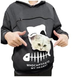 Cat Lovers Hooded Sweatshirt Kangaroo Dog Pet Paw Pullovers For Women Cuddle Pouch Funny Printed Pocket Hoodie Large Size