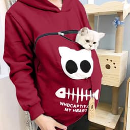 Cat Lovers Hooded Sweatshirt Kangaroo Dog Pet Paw Pullovers For Women Cuddle Pouch Funny Printed Pocket Hoodie Large Size