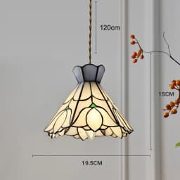 European Pendant Lamp Bar Restaurant Creative Rural Bedroom Balcony Hanging Light Fixture Retro Colorful Glass Chandelier Indoor