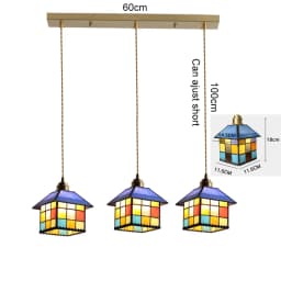 European Pendant Lamp Bar Restaurant Creative Rural Bedroom Balcony Hanging Light Fixture Retro Colorful Glass Chandelier Indoor