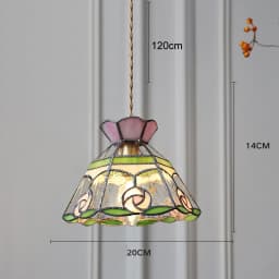 European Pendant Lamp Bar Restaurant Creative Rural Bedroom Balcony Hanging Light Fixture Retro Colorful Glass Chandelier Indoor