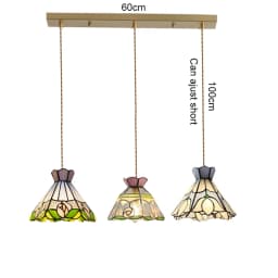European Pendant Lamp Bar Restaurant Creative Rural Bedroom Balcony Hanging Light Fixture Retro Colorful Glass Chandelier Indoor
