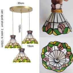 European Pendant Lamp Bar Restaurant Creative Rural Bedroom Balcony Hanging Light Fixture Retro Colorful Glass Chandelier Indoor
