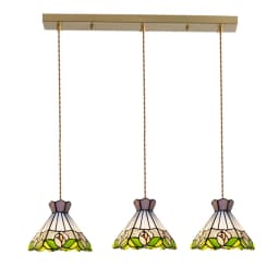 European Pendant Lamp Bar Restaurant Creative Rural Bedroom Balcony Hanging Light Fixture Retro Colorful Glass Chandelier Indoor