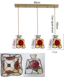 European Pendant Lamp Bar Restaurant Creative Rural Bedroom Balcony Hanging Light Fixture Retro Colorful Glass Chandelier Indoor