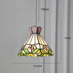 European Pendant Lamp Bar Restaurant Creative Rural Bedroom Balcony Hanging Light Fixture Retro Colorful Glass Chandelier Indoor