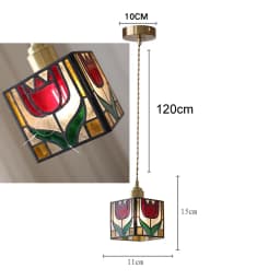 European Pendant Lamp Bar Restaurant Creative Rural Bedroom Balcony Hanging Light Fixture Retro Colorful Glass Chandelier Indoor