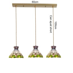 European Pendant Lamp Bar Restaurant Creative Rural Bedroom Balcony Hanging Light Fixture Retro Colorful Glass Chandelier Indoor