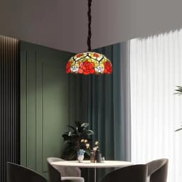 Retro Tiff Style Colorful Glass Chandelier Mediterranean Pendant Light For Bar Bedroom Living Room Balcony Creative Decor