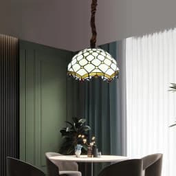 Retro Tiff Style Colorful Glass Chandelier Mediterranean Pendant Light For Bar Bedroom Living Room Balcony Creative Decor