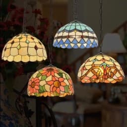 Retro Tiff Style Colorful Glass Chandelier Mediterranean Pendant Light For Bar Bedroom Living Room Balcony Creative Decor