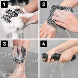 2Pcs Japanese Exfoliating Shower Towel Set Japanese Rubbing Washcloth Exfoliating Shower Towel Towel Brush Bathroom Accessories