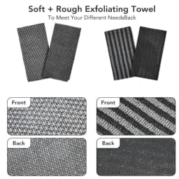 2Pcs Japanese Exfoliating Shower Towel Set Japanese Rubbing Washcloth Exfoliating Shower Towel Towel Brush Bathroom Accessories