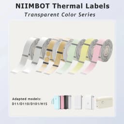 Niimbot D11/D101/D110 Transparent Label Printing Paper Name Sticker Waterproof Self-adhesive Cartoon Label Paper