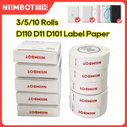 Niimbot D11 D110 D101 Label Printer Sticker Waterproof Anti-Oil Price Tape Scratch-Resistant Label Maker Adhesive Paper Rolls