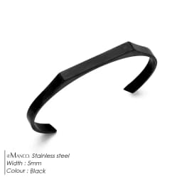 ELANDIS Wide 5MM Stainless Steel Bracelet Gold Plated Men's Minimalist Accessories Wholesale