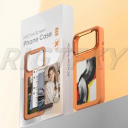 HD NFC E-ink Screen Four Colors Image Transmission For Iphone 17 Pro Max 17Pro 17 DIY Cases Battery Free