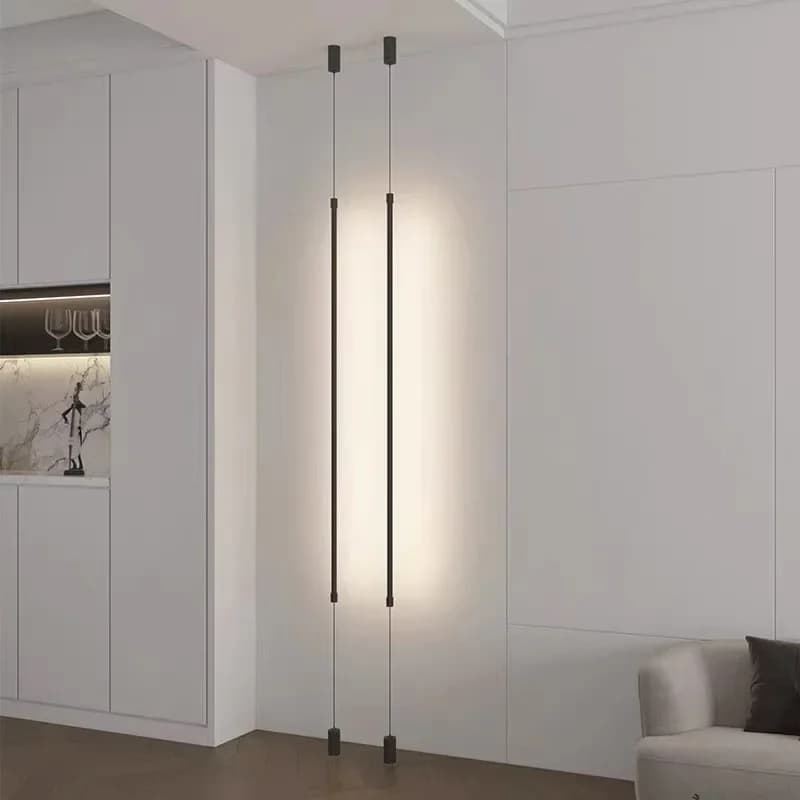 2026 for Slim Line Floor Light LED Pendant Lamp Suspension Hanging for Living Room Bedroom Modern Minimalist Ceiling Lighting