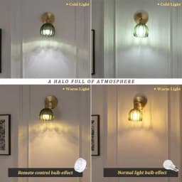Vintage Green Tulip Glass Wall Lamp Shade Living Room Bedroom Door Lamp Bedside Lights