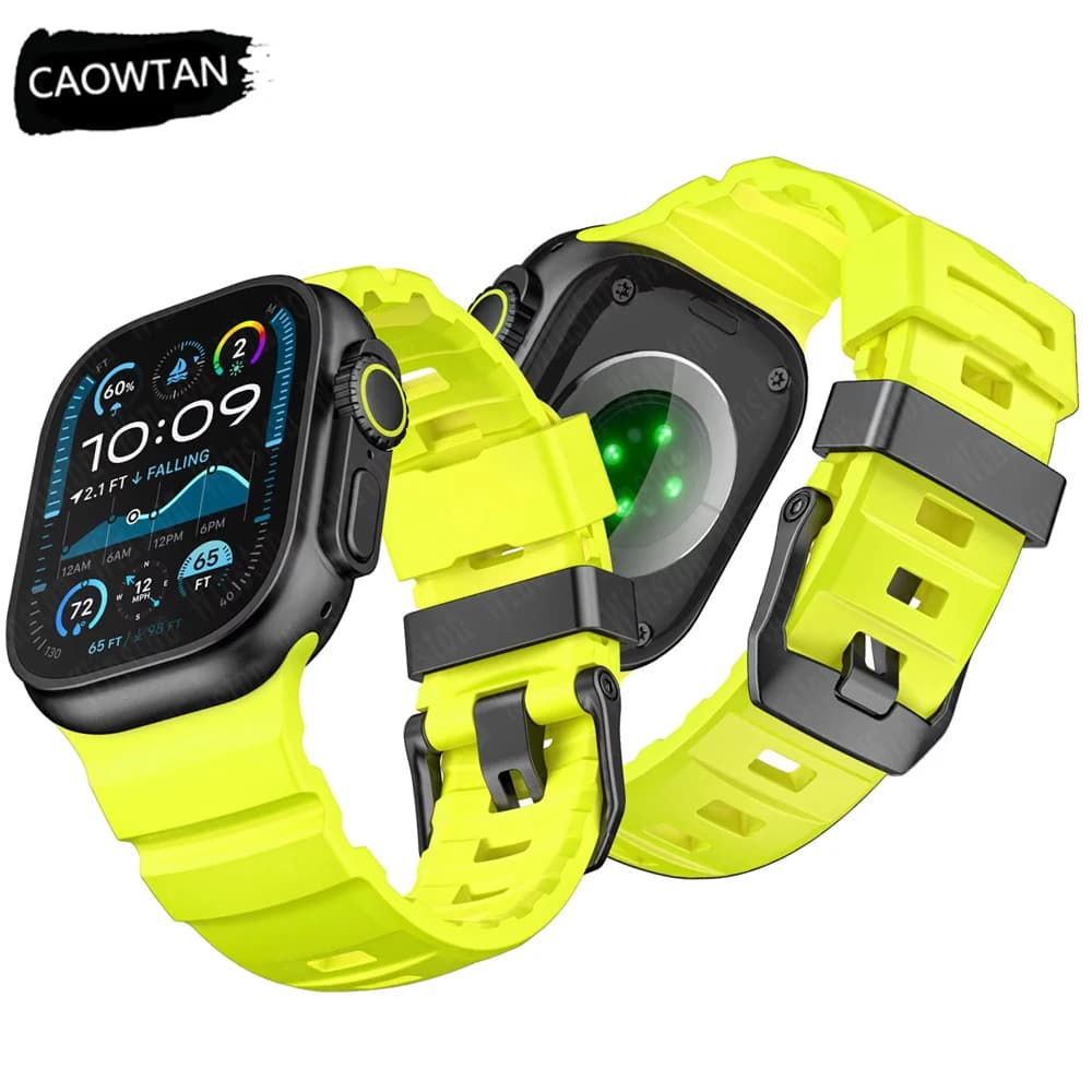 Silicone Strap for Apple Watch Ultra 4 3 2 49mm Series 12-11-10 46mm 9 8 7 45mm Sport Band Bracelet Iwatch 6 SE 5 4 44mm 42mm