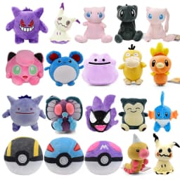 Mudkip Ditto Plush Toys Mimikyu Butterfree Caterpie Torchic Munchlax Gengar Charmander Stuffed Animals Plushies Dolls
