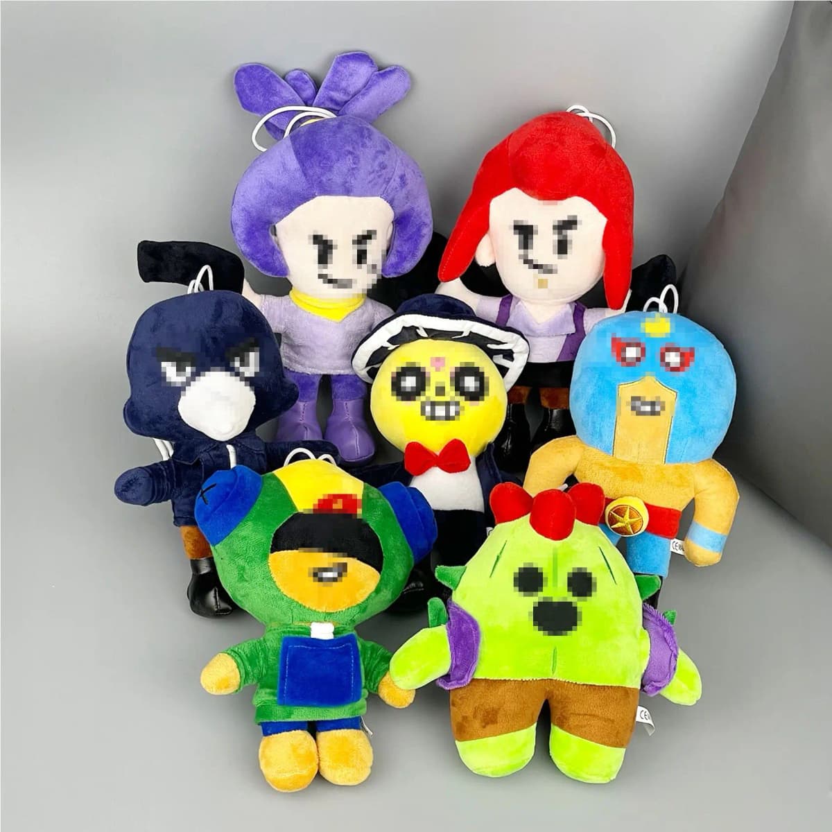 7pcs New Cartoon Wilderness Brawl Spike Doll Surrounding Plush Dolls Game Characters Children Room Decoration Birthday Gift