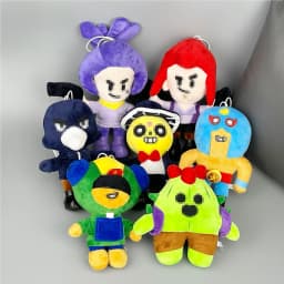 7pcs New Cartoon Wilderness Brawl Spike Doll Surrounding Plush Dolls Game Characters Children Room Decoration Birthday Gift