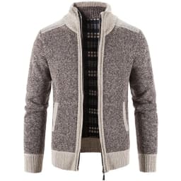 Autumn Winter Men's Thick Sweater Loose Casual Cardigan Sweater Jacket Zip Knitted Sweater Men Streetwear