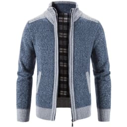 Autumn Winter Men's Thick Sweater Loose Casual Cardigan Sweater Jacket Zip Knitted Sweater Men Streetwear