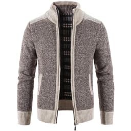 Autumn Winter Men's Thick Sweater Loose Casual Cardigan Sweater Jacket Zip Knitted Sweater Men Streetwear
