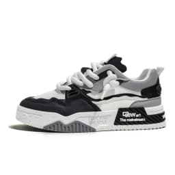 Men's Trendy Skate Shoes, Comfy Non Slip Casual Lace Up Sneakers For Men's Outdoor Activities