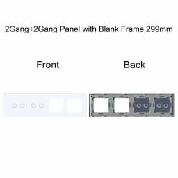 TAWOIA 299mm 1/2/3Gang Switches Function Part Touch 299Glass Front Panel EU Wall Socket Type-C Plug DIY Parts Free Combination