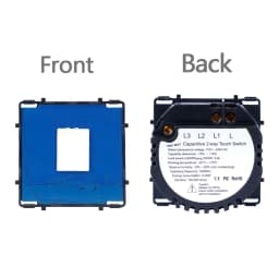 TAWOIA 299mm 1/2/3Gang Switches Function Part Touch 299Glass Front Panel EU Wall Socket Type-C Plug DIY Parts Free Combination