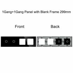 TAWOIA 299mm 1/2/3Gang Switches Function Part Touch 299Glass Front Panel EU Wall Socket Type-C Plug DIY Parts Free Combination