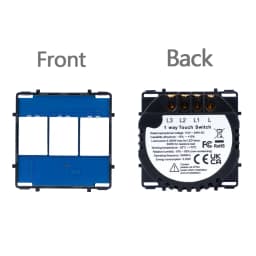 TAWOIA 299mm 1/2/3Gang Switches Function Part Touch 299Glass Front Panel EU Wall Socket Type-C Plug DIY Parts Free Combination