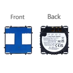 TAWOIA 299mm 1/2/3Gang Switches Function Part Touch 299Glass Front Panel EU Wall Socket Type-C Plug DIY Parts Free Combination