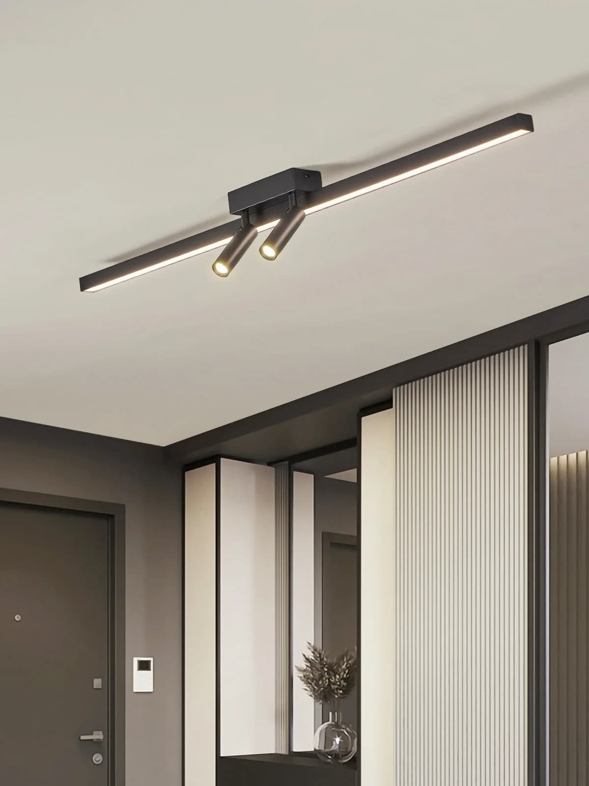 Modern LED Line Ceiling Lamp modern Living Room Dining Room Master Bedroom Study Fixture Gold Black Ceiling Lights Illumination