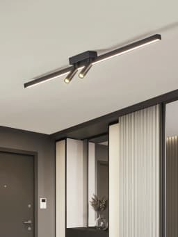 Modern LED Line Ceiling Lamp modern Living Room Dining Room Master Bedroom Study Fixture Gold Black Ceiling Lights Illumination