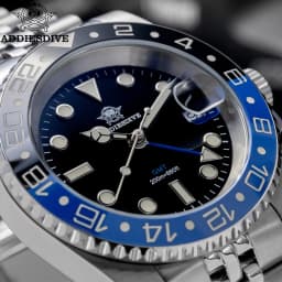 ADDIESDIVE AD2050 Men's GMT Watch Swiss Ronda 515-24 BGW9 Super Luminous 20Bar Waterproof Reloj Quartz Watches
