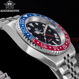 ADDIESDIVE AD2050 Men's GMT Watch Swiss Ronda 515-24 BGW9 Super Luminous 20Bar Waterproof Reloj Quartz Watches
