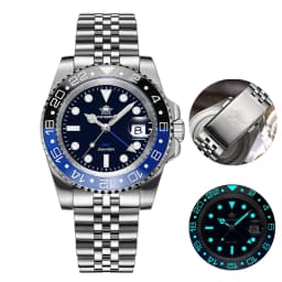 ADDIESDIVE AD2050 Men's GMT Watch Swiss Ronda 515-24 BGW9 Super Luminous 20Bar Waterproof Reloj Quartz Watches
