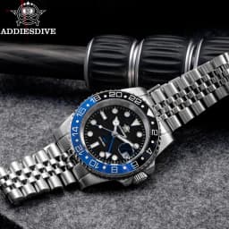ADDIESDIVE AD2050 Men's GMT Watch Swiss Ronda 515-24 BGW9 Super Luminous 20Bar Waterproof Reloj Quartz Watches