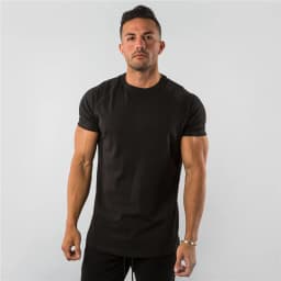Fitness T-Shirt Men Bodybuilding Short Sleeve Sport Running T-shirt Men Sportswear Workout Shirts Male Men Gym Summer Tops Tee