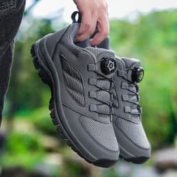 Men'S Large 39-48 Spring And Autumn Outdoor Sports Lace Rotating Buckle Comfortable Anti Slip Wear Resistant Hiking Shoes