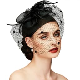Birdcage Bride Veil Wedding Hair Accessories Flowers Feather Mesh Veil Face Cover Multi Colors Korea Japan Black White