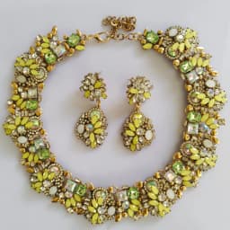 2026 New Fashion Green Crystal Rhinestone Large Collar Big Choker Necklace Women Statement Indian Necklace Wedding Jewelry