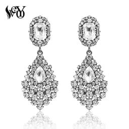VEYO Luxury Earrings Full of Rhinestone Crystal Drop Earrings Long Earrings For Woman High Quality