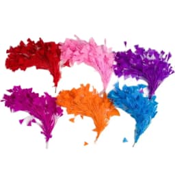 10-12inch Multicolor Turkey Goose Feather Flower Triangle Tipped Coque Free Bendable Feather Plumas Crafts DIY Lady Headdress