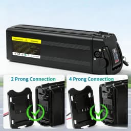High Capacity 36V 48V Silver Fish 18650 Battery 12-25Ah Built-in BMS Fit Bafang 250W-1000W Motor Kit Complete With 2A Charger .